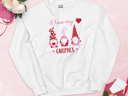 I Love My Gnomies Crewneck Sweatshirt For Sale