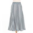 Blue Rain Striped Cotton Skirt from Thailand Supply