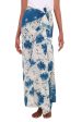 Toya Segara Bliss Wave Motif Tie-Dyed Rayon Sarong from Java on Sale