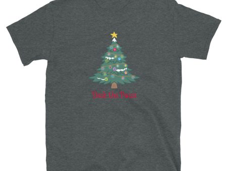 Deck The Paws Christmas Tree T-Shirt Cheap