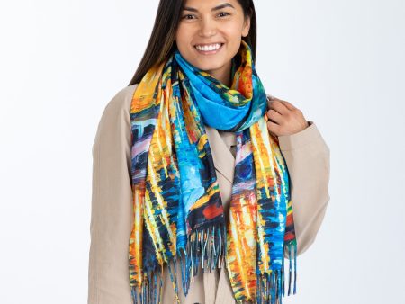 Museum Collection Artistic Double Sided Print Scarf Online Hot Sale