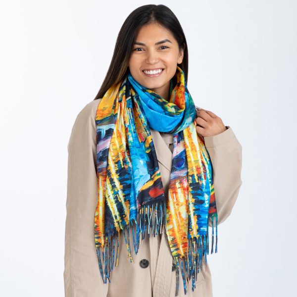 Museum Collection Artistic Double Sided Print Scarf Online Hot Sale