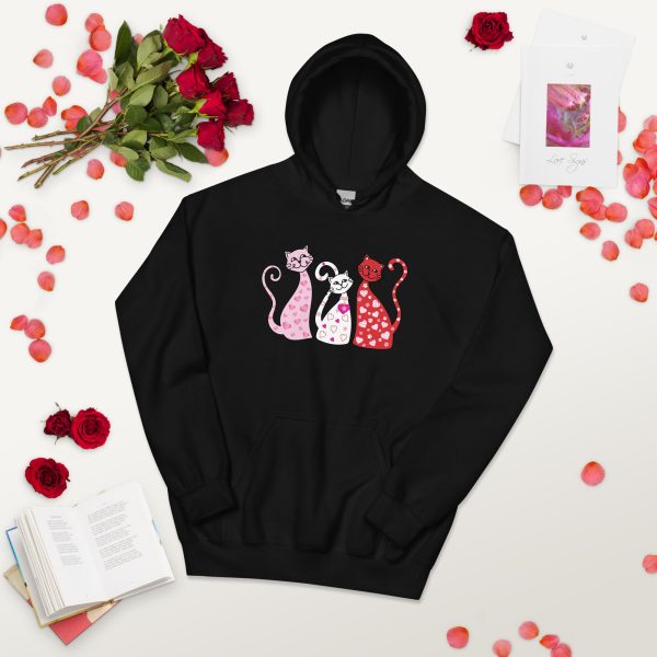 Whimsy Valentine Cats Hoodie Supply