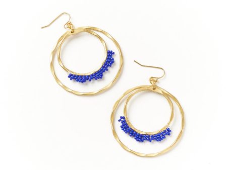 Kalapriya Earrings - Navy Hoops Fashion