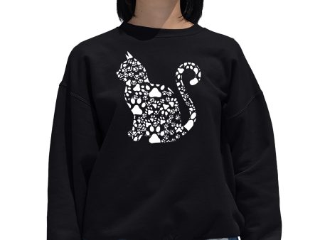 Cat Claws - Women s Word Art Crewneck Sweatshirt Online now