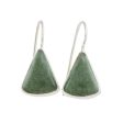 Apple Green Mayan Triangles Apple Green Triangular Jade Earrings from Guatemala Hot on Sale