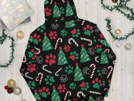 Christmas Paws & Candy Canes Hoodie For Cheap