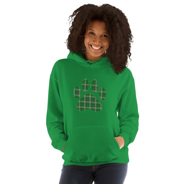 St. Patty s Paw Print Plaid Hoodie Cheap