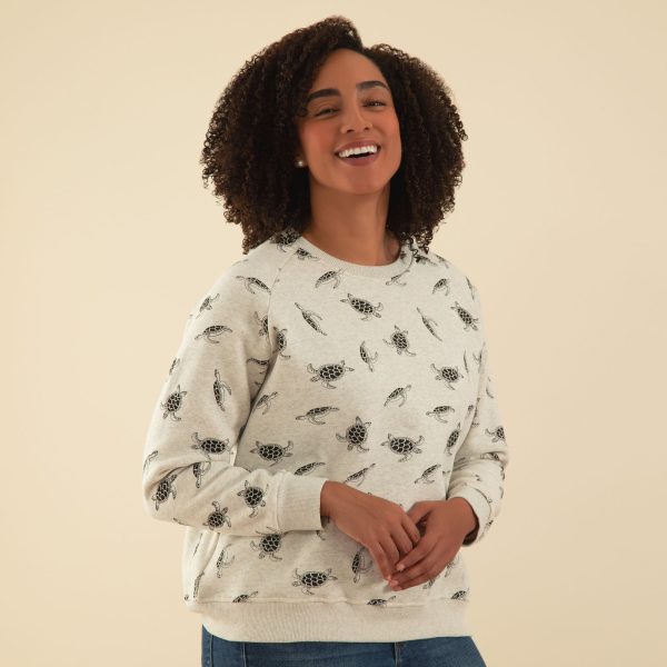 Turtle Fun Crew Neck Sweatshirt Supply