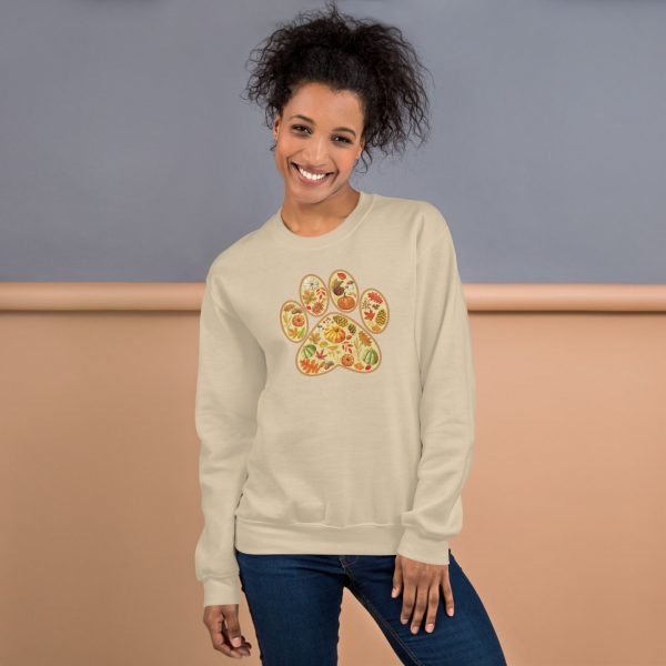 Paw Print of Autumn Crewneck Sweatshirt Online now