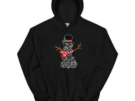 Snowman of Paw Prints Hoodie Online Sale