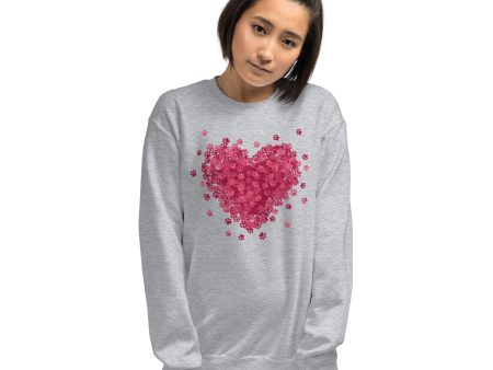 Bursting with Paw Love Crewneck Sweatshirt Fashion