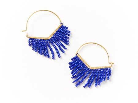 Kalapriya Earrings - Navy Chevron For Discount