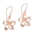 Twinkling Flowers Rose Gold Plated Sterling Silver Floral Dangle Earrings Online now