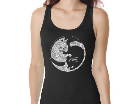 Yin Yang Cat  - Women s Word Art Tank Top Online now