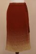 Thanta Degrade in Brown Organic Cotton Knit Wrap Degrade Russet Wrap Skirt from Peru For Cheap