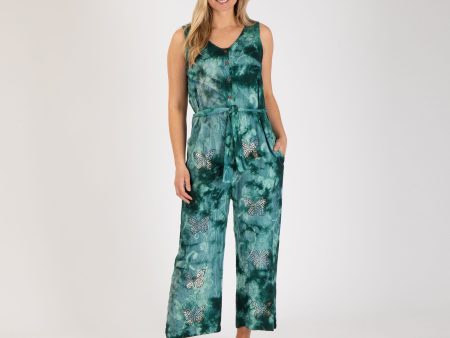 Butterflies in Bloom Hand Crafted Jumpsuit Online now