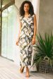 Garden Party Hand Made Leaf-Themed Rayon Midi Skirt Hot on Sale