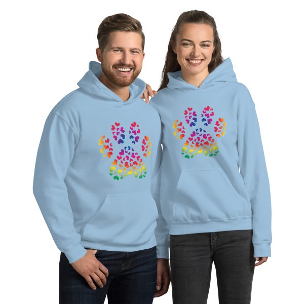 Paw of Hearts Rainbow Hoodie on Sale