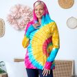 Rainbow Tie-Dye Hooded Tunic Discount