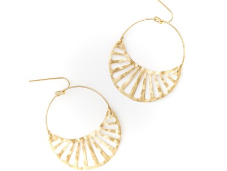 Rajani Earrings - Crescent Hoop Hot on Sale