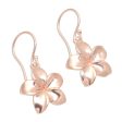 Twinkling Flowers Rose Gold Plated Sterling Silver Floral Dangle Earrings Online now