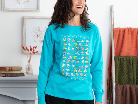 Peeping Pets Drop Tail Crewneck Sweatshirt Fashion