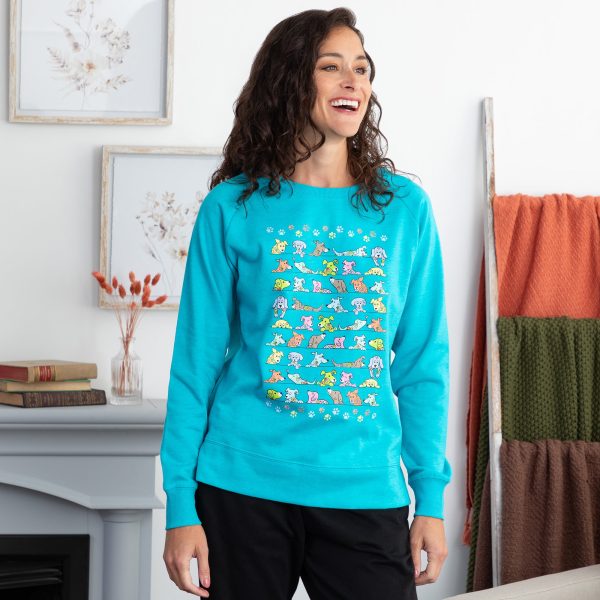 Peeping Pets Drop Tail Crewneck Sweatshirt Fashion