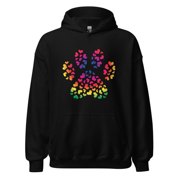 Paw of Hearts Rainbow Hoodie on Sale