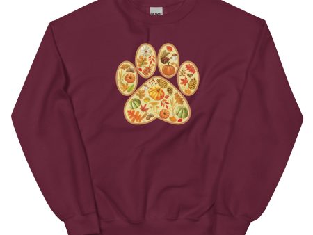 Paw Print of Autumn Crewneck Sweatshirt Online now