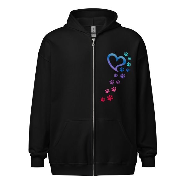 Rainbow Paws To My Heart Heavy Blend Zip Hoodie Sale