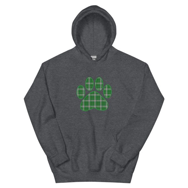 St. Patty s Paw Print Plaid Hoodie Cheap