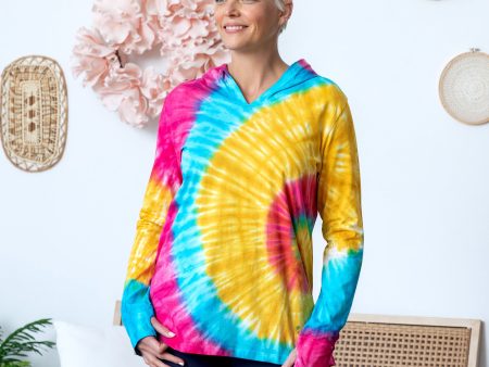 Rainbow Tie-Dye Hooded Tunic Discount