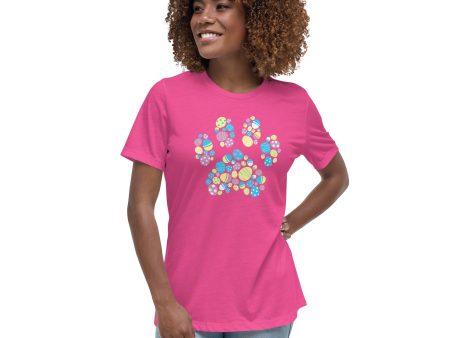 Easter Egg Paw Women s Relaxed T-Shirt Online now