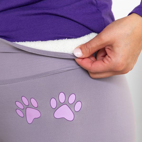 Paw Print Fleece-Lined Leggings Sale