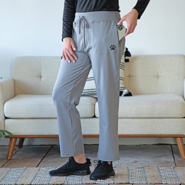 Paw Print Straight Leg Athleisure Pants Hot on Sale