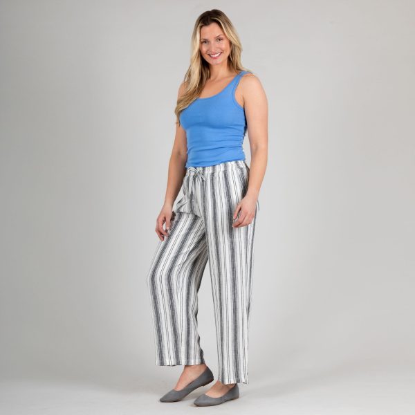 Women s Striped High-Rise Wide-Leg Pants Online now