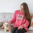 Paw Vibes Stripe Crew Neck Sweatshirt Discount