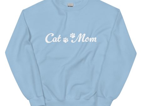 Paw Print Cat Mom Crewneck Sweatshirt Online Hot Sale