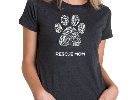 Rescue Mom  - Women s Premium Blend Word Art T-Shirt Hot on Sale