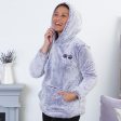 Embroidered Paws Pullover Fleece Hoodie Online Hot Sale