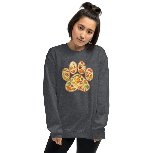 Paw Print of Autumn Crewneck Sweatshirt Online now