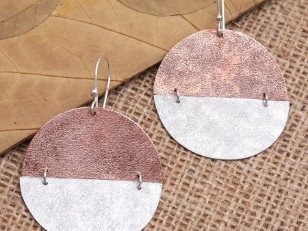 Wedding Party Sterling Silver Copper Accent Dangle Earrings For Discount