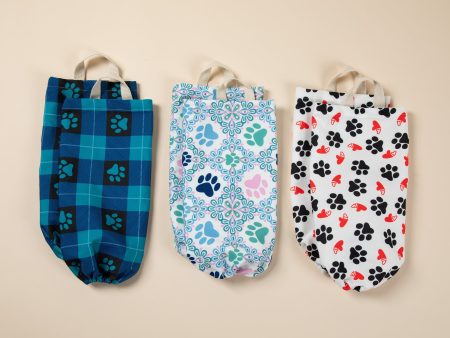 Paw Print Plastic Bag Holder - Set of 2 Discount