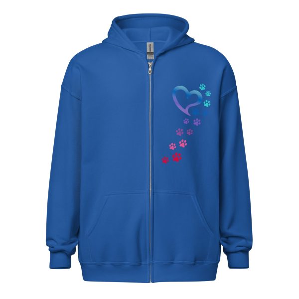 Rainbow Paws To My Heart Heavy Blend Zip Hoodie Sale