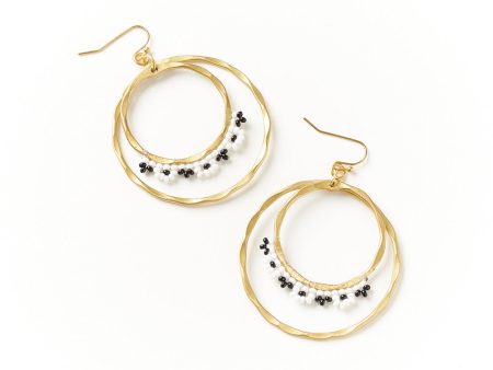 Kalapriya Earrings - Stripe Hoops Cheap