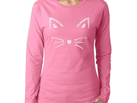 Whiskers  - Women s Word Art Long Sleeve T-Shirt Online now