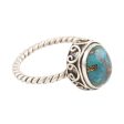 Adorable Azure Sterling Silver and Composite Turquoise Ring Discount