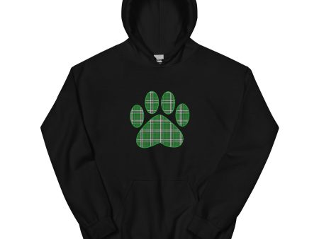 St. Patty s Paw Print Plaid Hoodie Cheap