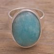 Amazonite Encounter Hand Made Peruvian Sterling Silver Amazonite Cocktail Ring For Discount